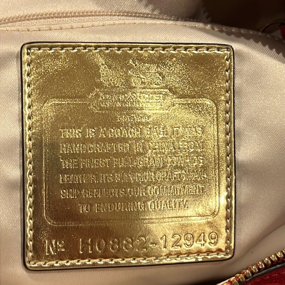 Coach Vintage Madison Sabrina Satchel Deep Pink Red Handbag Shoulder Bag Purse - Picture 13 of 14